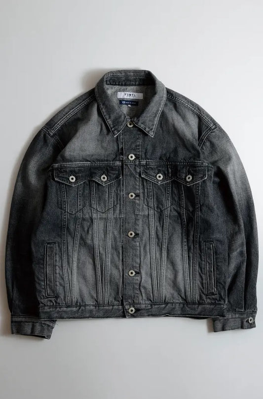 FDMTL FA25JK33U-BK Third Jacket 3YR Wash Denim Jacket（BLACK）