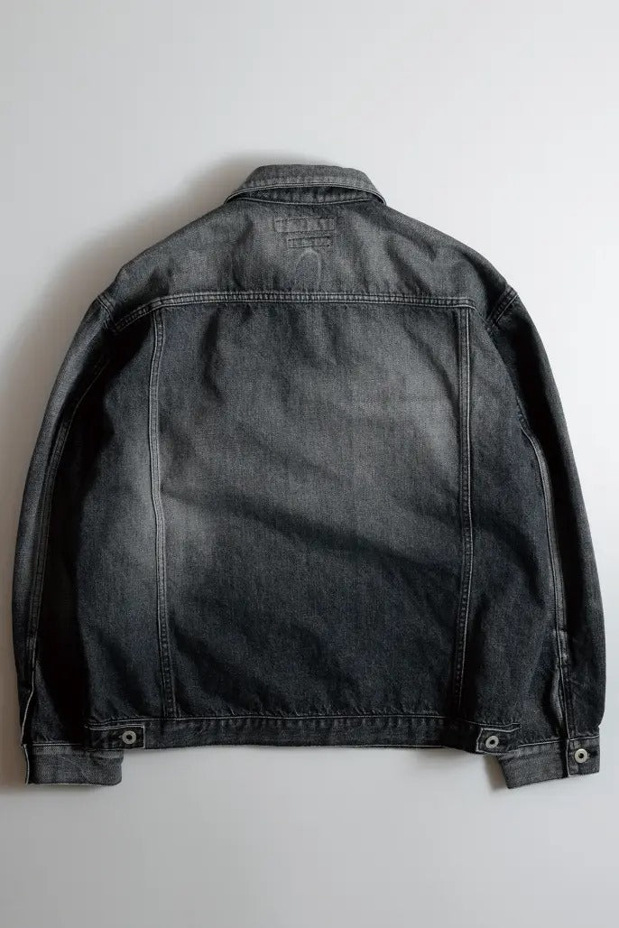 FDMTL FA25JK33U-BK Third Jacket 3YR Wash Denim Jacket（BLACK）