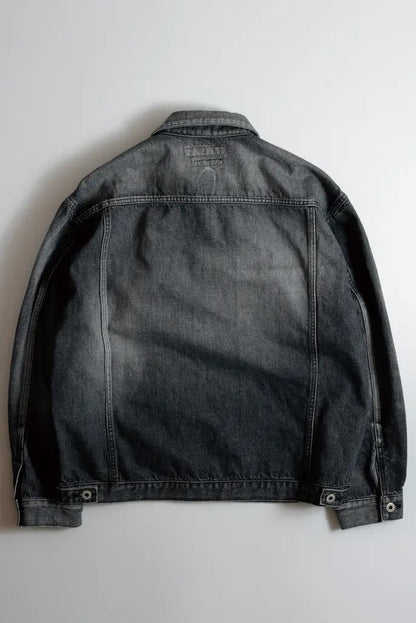 FDMTL FA25JK33U-BK Third Jacket 3YR Wash Denim Jacket（BLACK）