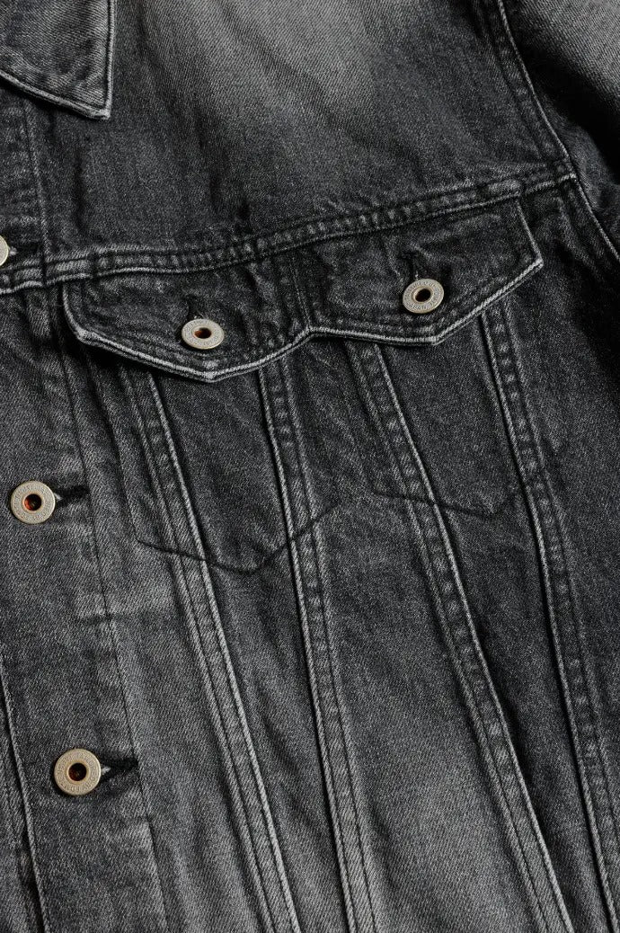 FDMTL FA25JK33U-BK Third Jacket 3YR Wash Denim Jacket（BLACK）