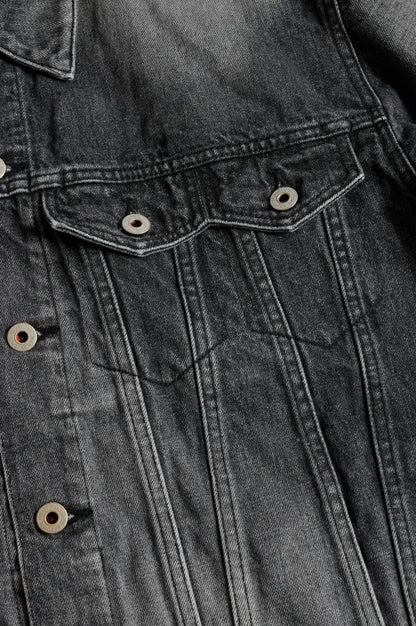FDMTL FA25JK33U-BK Third Jacket 3YR Wash Denim Jacket（BLACK）