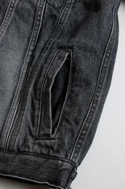 FDMTL FA25JK33U-BK Third Jacket 3YR Wash Denim Jacket（BLACK）