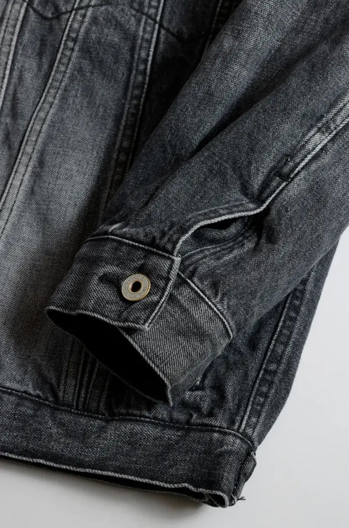 FDMTL FA25JK33U-BK Third Jacket 3YR Wash Denim Jacket（BLACK）