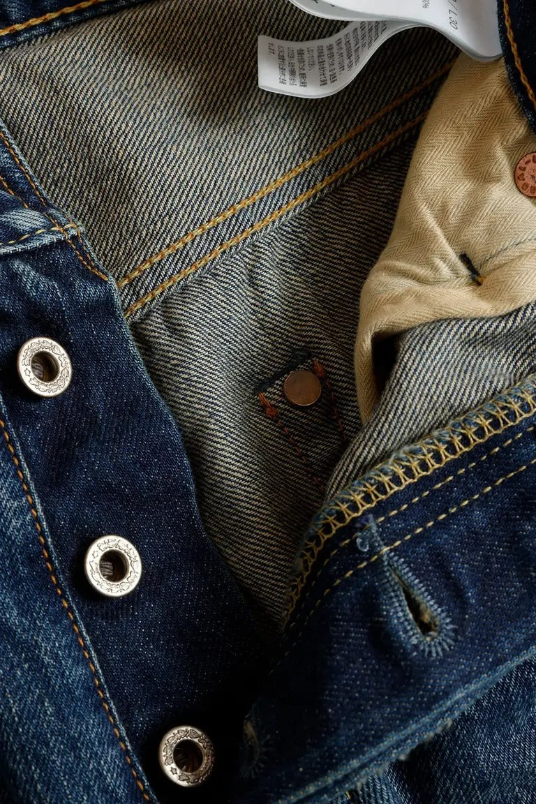 FDMTL FA25MG129 Indigo Patchwork Classic Fit Denim Size