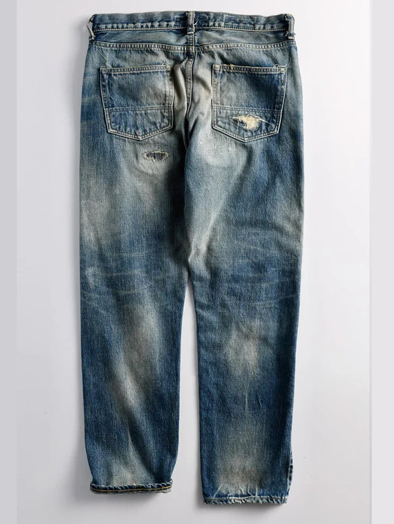 FDMTL FA25MG131 Indigo Patchwork Classic Fit Denim