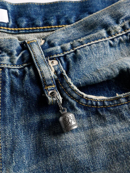 FDMTL FA25MG131 Indigo Patchwork Classic Fit Denim