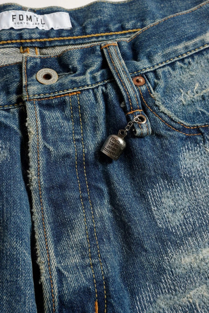 FDMTL FA25MG132 Indigo Patchwork Classic Fit Denim