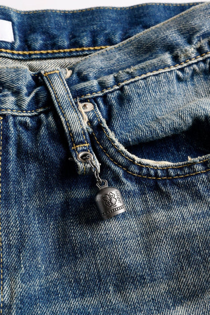 FDMTL FA25MT131 Indigo Patchwork Slim Fit Denim