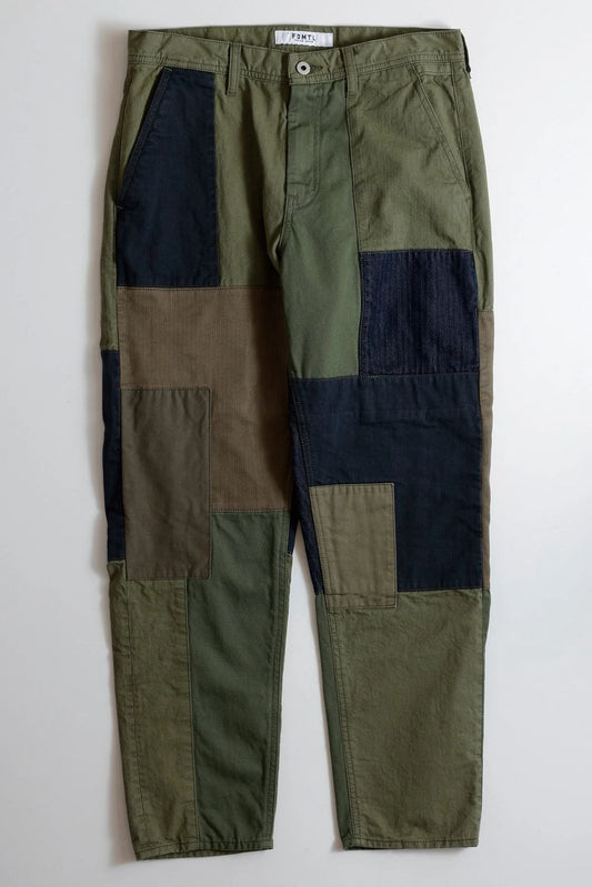 FDMTL FA25PN31B PATCHWORK PANTS RINSE KHAKI