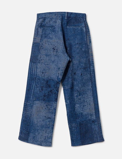 FDMTL FA25PN37R BORO JAQUARD WIDE PANTS RINSE