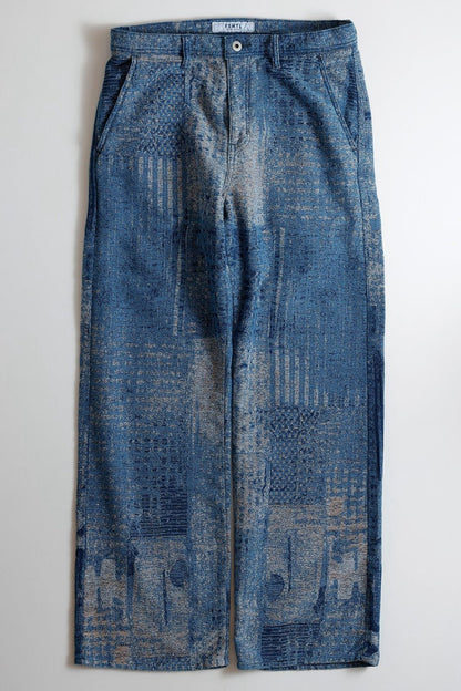 FDMTL FA25PN37U BORO JAQUARD WIDE PANTS 3YR WASH