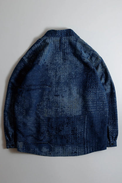 FDMTL FA25SH47R BORO HAORI JAQUARD RINSE JACKET