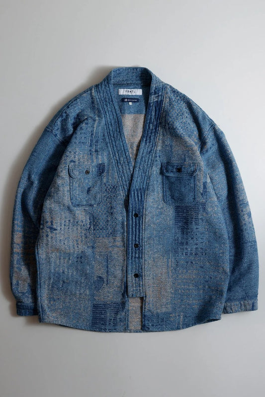 FDMTL FA25SH47U BORO HAORI JAQUARD JACKET 3YR Wash