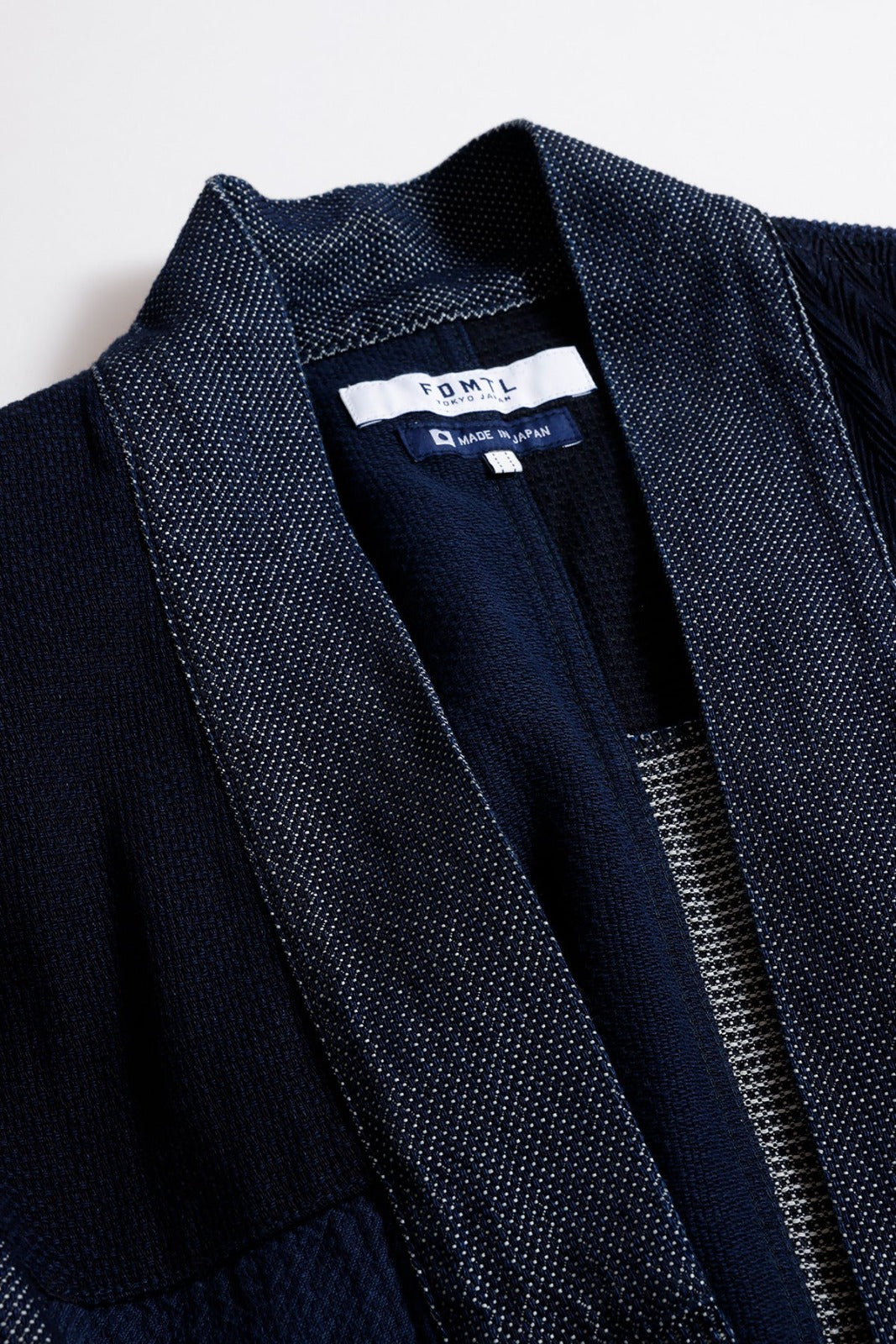FDMTL PACHWORK HAORI JACKET RINSE FA26/JK11R INDIGO