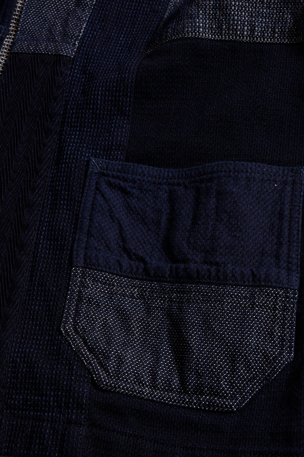 FDMTL PACHWORK HAORI JACKET RINSE FA26/JK11R INDIGO