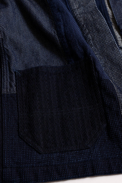 FDMTL PACHWORK HAORI JACKET RINSE FA26/JK11R INDIGO