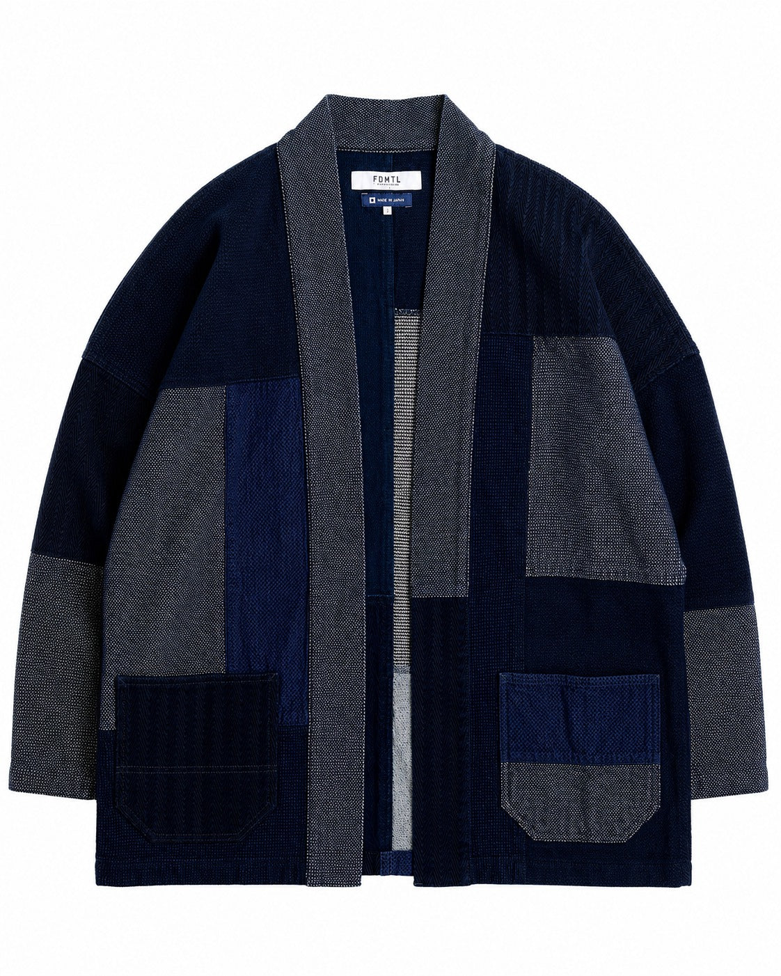 FDMTL PACHWORK HAORI JACKET RINSE FA26/JK11R INDIGO
