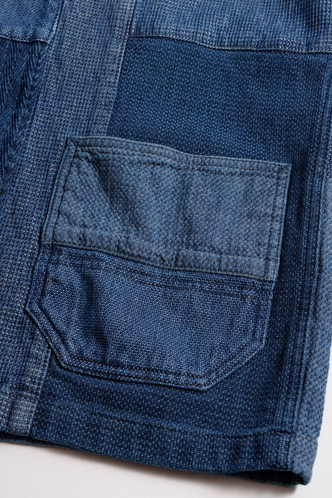 FDMTL PACHWORK HAORI JACKET 3YR WASH FA26/JK11U INDIGO