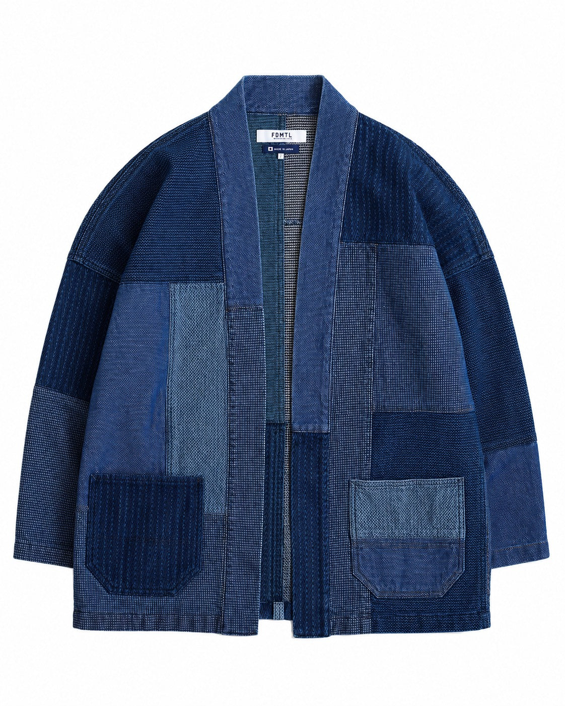 FDMTL PACHWORK HAORI JACKET 3YR WASH FA26/JK11U INDIGO