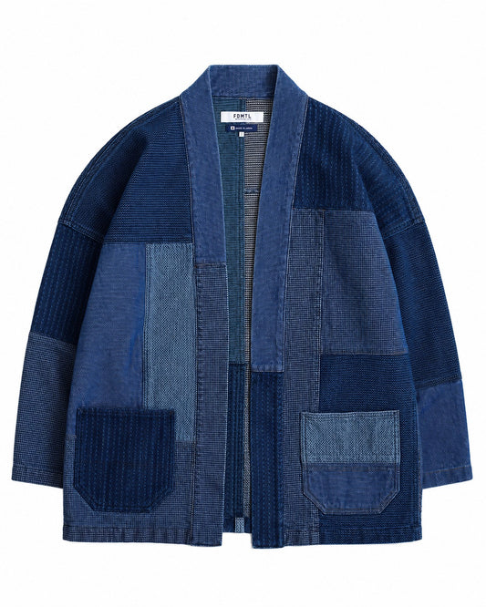 FDMTL PACHWORK HAORI JACKET 3YR WASH FA26/JK11U INDIGO