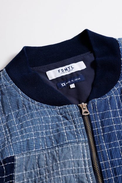 FDMTL SASHIKO BOMBER JACKET RINSE FA26/JK21R INDIGO