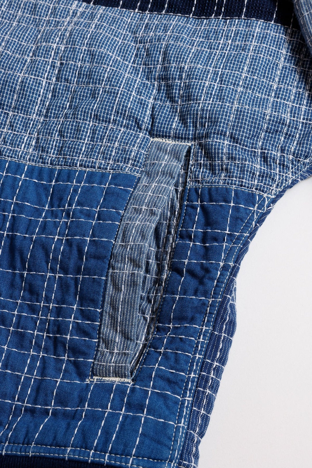 FDMTL SASHIKO BOMBER JACKET RINSE FA26/JK21R INDIGO