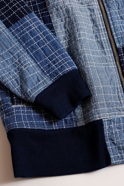 FDMTL SASHIKO BOMBER JACKET RINSE FA26/JK21R INDIGO