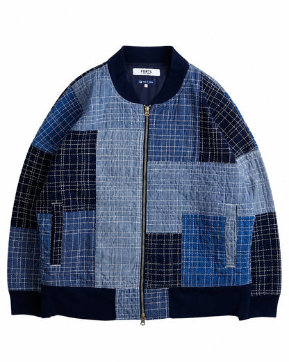 FDMTL SASHIKO BOMBER JACKET RINSE FA26/JK21R INDIGO