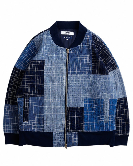 FDMTL SASHIKO BOMBER JACKET RINSE FA26/JK21R INDIGO