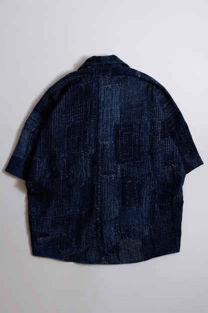 FDMTL BORO S/S SHIRT RINSE FA26/SH27R INDIGO