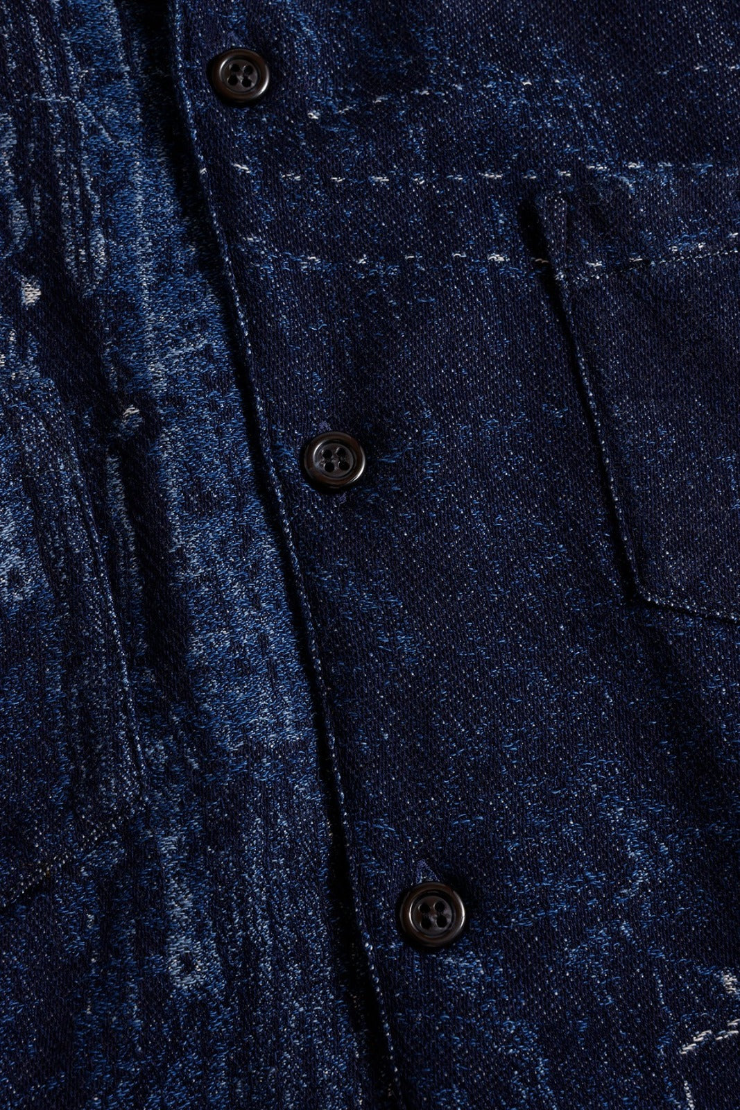FDMTL BORO S/S SHIRT RINSE FA26/SH27R INDIGO