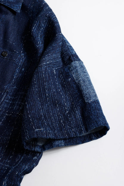 FDMTL BORO S/S SHIRT RINSE FA26/SH27R INDIGO