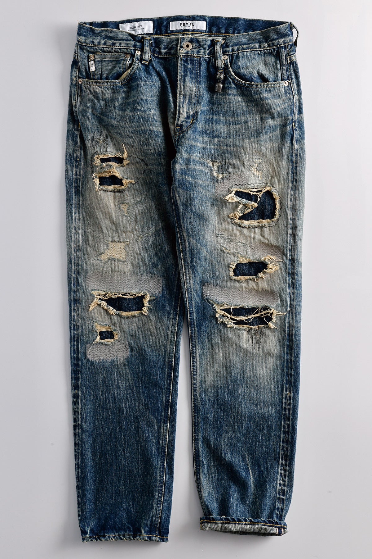 FDMTL FA25MG131 Indigo Patchwork Classic Fit Denim
