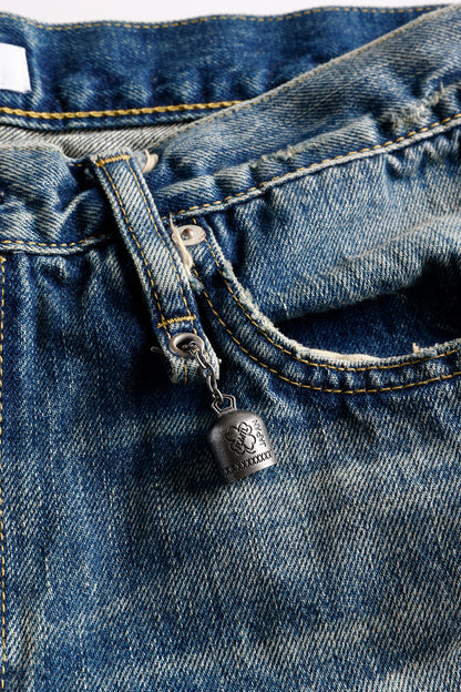 FDMTL FA25MG131 Indigo Patchwork Classic Fit Denim