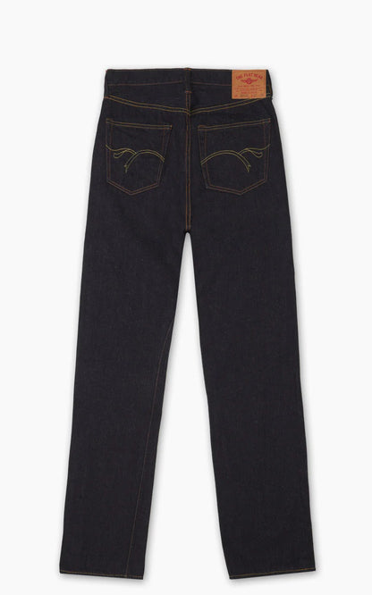 The Flat Head FN-3004 Wide Tapered Jeans Selvedge One Wash Indigo Size L34 W32