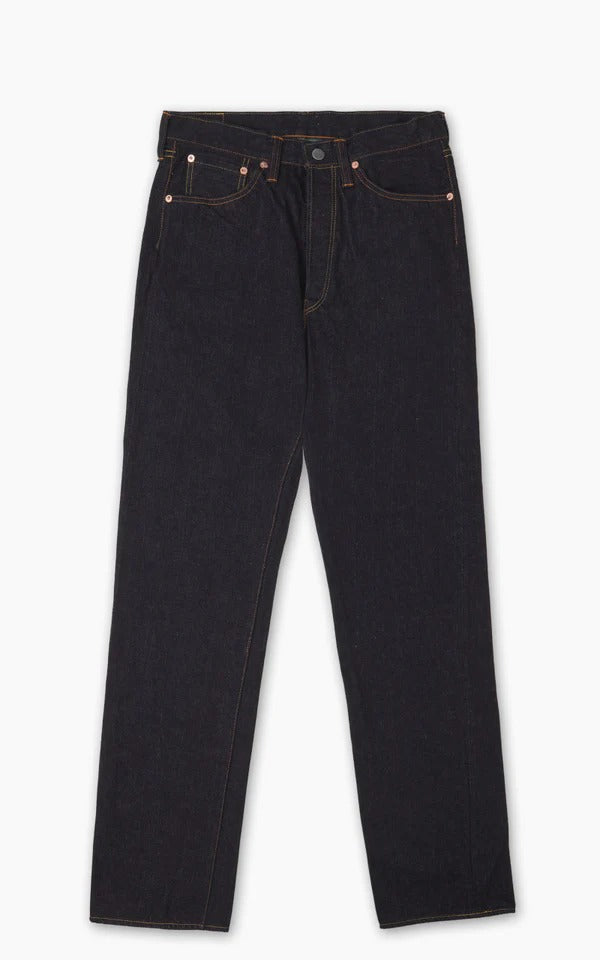 The Flat Head FN-3004 Wide Tapered Jeans Selvedge One Wash Indigo Size L34 W32