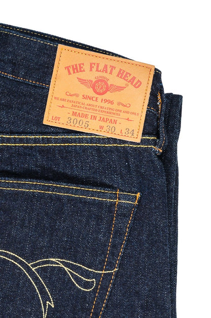 The Flat Head FN-3005 Straight Jeans Selvedge One Wash Indigo