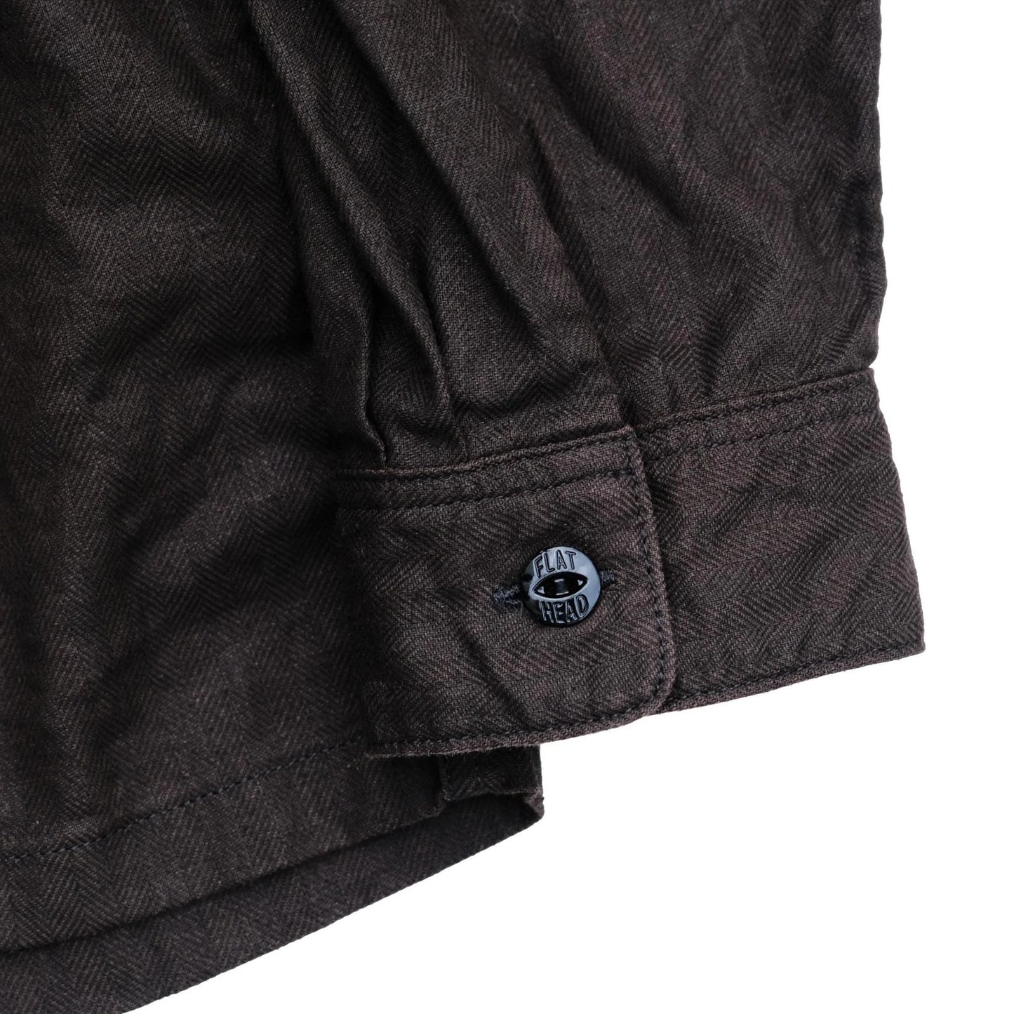 The Flat Head FN-SCR-022L "Bengara" Open Collar L/S Shirt