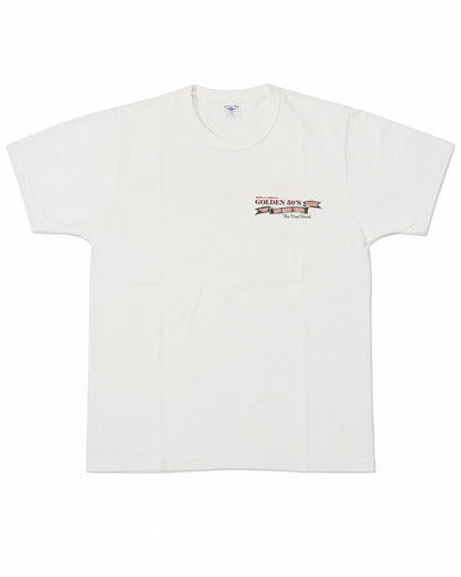 The Flat Head FN-THC-063 GOLDEN 50's Short-Sleeve T-Shirt White