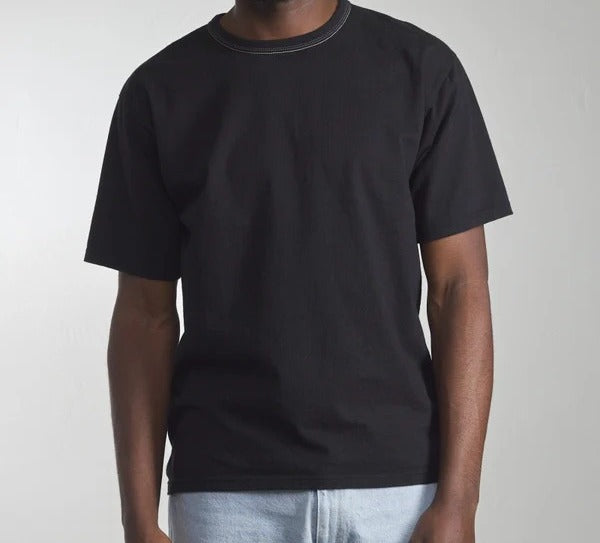The Flat Head FN-THC-101 Plain T-Shirt Black