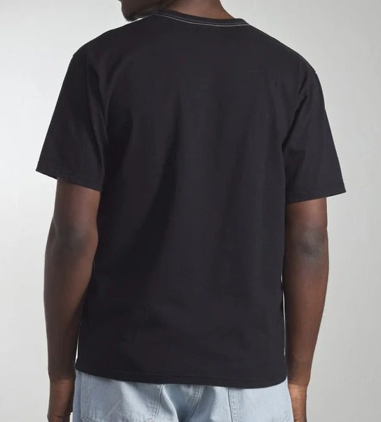 The Flat Head FN-THC-101 Plain T-Shirt Black