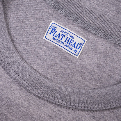 The Flat Head FN-THC-101 Plain T-Shirt Grey