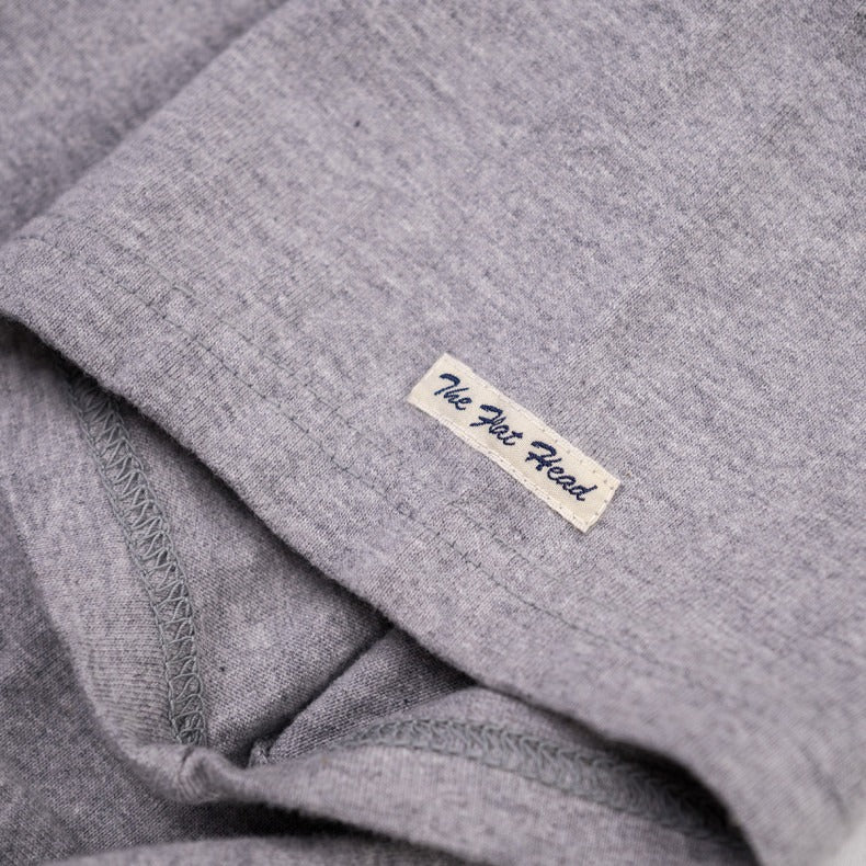 The Flat Head FN-THC-101 Plain T-Shirt Grey
