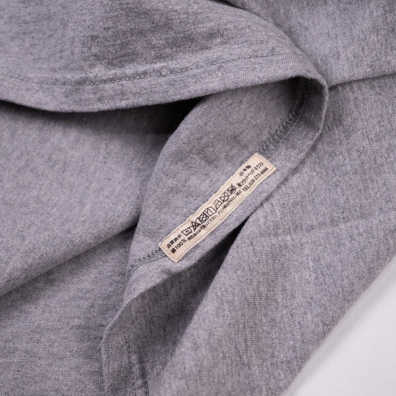 The Flat Head FN-THC-101 Plain T-Shirt Grey