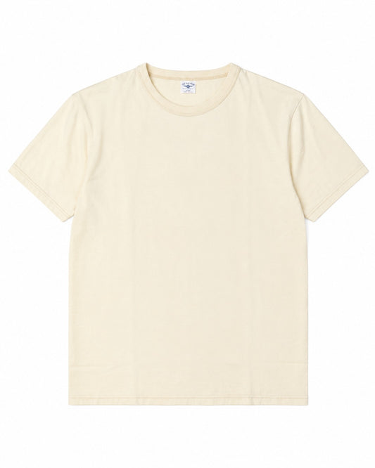The Flat Head FN-THC-101 Plain T-shirt Ivory