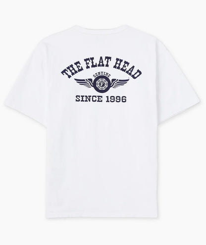 The Flat Head FN-THC-202 Flying Wheel T-shirt White