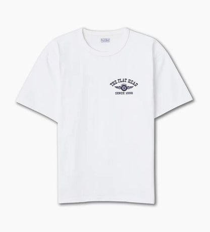 The Flat Head FN-THC-202 Flying Wheel T-shirt White