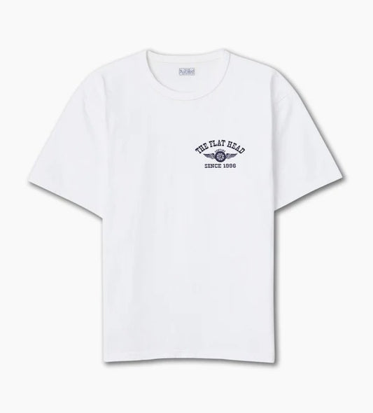 The Flat Head FN-THC-202 Flying Wheel T-shirt White