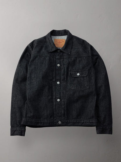 The Flat Head FN-OJ-DB001 12.5oz BLACK DENIM 40’s JACKET
