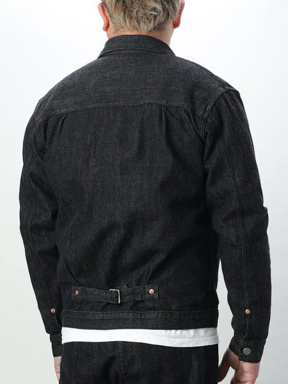 The Flat Head FN-OJ-DB001 12.5oz BLACK DENIM 40’s JACKET